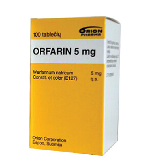 Coumadin (Warfarin) 5mg Tablets  x 1's